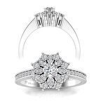 0,40 Karat Pırlantalı Tasarım Star Yüzük