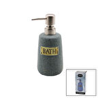 YUVARLAK GRİ - MAT DESEN SERAMİK SIVI SABUNLUK 