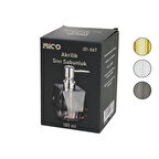 TOMBUL KARE - PRİZMA  ŞEFFAF - RENKLİ   AKRİLİK - MİKA KRİSTAL  SIVI SABUNLUK  180ML 