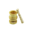 BÜYÜK BOY  LÜX AHŞAP HAVAN SARIMSAK DÖVECEK Ç: 8.3CM--D: 7CM--Y: 12CM FİLELİ AMBALAJ 