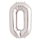0 Rakam Folyo Balon Gümüş  40 inç (4490)