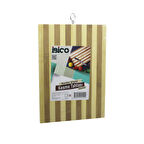 24 X 34 X 1.4CM BEYAZ ÇİZGİLİ AHŞAP BAMBU KESİM PANOSU - KESME TAHTASI METAL KULPLU (4490)