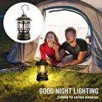 Bluetooth Hoparlör Özellikli Dimerli Led Kamp Lambası Hs66 (4490)