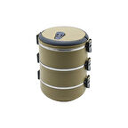 KAHVERENGİ 3LÜ SEFER TASI SAKLAMA KABI 1.8LT (4490)