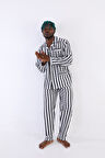 Kocabey 4007 Uzun Kol Çizgili Gaffur Erkek Pijama Takım