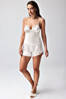 Freshness 9950-ŞT Saten Askılıı Şort Takımı