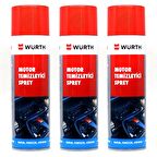 3X Würth Motor Temizleyici Sprey 500 ml (Su Gerekmez)