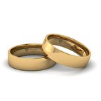 5 mm klasik düz kadın alyans