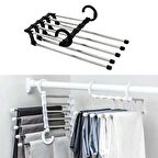 Hareketli Dolap İçi Pantolon Kravat Şal Askı Sistemi Düzenleyici Katmanlı Askılık Organizer (5224)