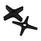 5 ADET SİYAH ARTI MODEL CEZVELİK OCAK KÜÇÜLTÜCÜ EMAYE (5224)