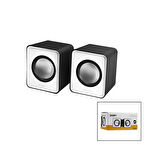 SNOPY SN-66  BEYAZ  USB 2.0 MULTİMEDYA 1+1 HOPARLÖR SPEAKER SET 6W (5224)