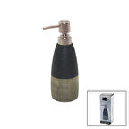 ANTRASİT GRİ - KREM MAT DESEN SERAMİK SIVI SABUNLUK (5224) AZ-5224Gok210821