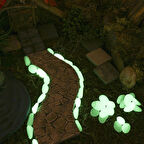 Gece Karanlıkta Işık Vererek Parlayan Dekoratif Çakıl Taşları (5224)