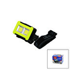 PİLLİ 3W COB LED KAFA LAMBASI FENER 3-KADEME IŞIK AYARI - FLAŞÖR  4.5V 150LÜMEN (5224)