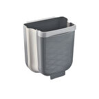 GRİ KATLANABİLİR MUTFAK ÇÖP KOVASI 6LT (5224)