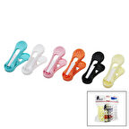 12PCS   YAYSIZ  PLASTİK RENKLİ MANDAL (5224)