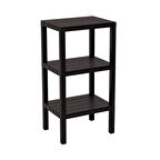 3 RAFLI SİYAH MODÜLER ÜNİTE PLASTİK 38x29x74 cm (5224)