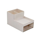 TEK ÇEKMECELİ + 3 BÖLMELİ  PLASTİK MAKYAJ - TAKI ORGANİZER 16X9.5CM - Y: 5--9.5CM (5224)