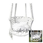 İPEK HAMAK DAVUL SALINCAK  MİNDERLİ   ÇAP:60CM   150KG.TAŞIMA KAPASİTESİ   1-ASMA HALATI - 1-ÇELİK DUBEL (5224)