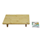 DİKDÖRTGEN AYAKLI  MİNİ SOFRA MODEL=32X21.5CM  BAMBU AHŞAP KESİM PANOSU (5224)