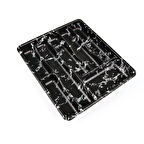 KÜÇÜK - SİYAH - 7 BÖLMELİ ÇEKMECE İÇİ KAŞIKLIK 36X32CM (5224)