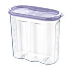 2 Kapaklı Ölçekli Erzak Kuru Gıda Saklama Kutusu Kabı - 1,7 Litre - SA935 (5224)