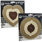 3İN1 BÜTÜN - AYRI KULLAN SİLİKON MAT- NİHALE KALPLİ=7.5-13-19CMYUVARLAK=7-12.5-20CM (5224)