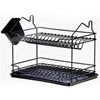 ,EVİM 2 KATLI TABAKLIK SİYAH (5224)