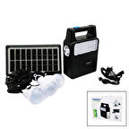 SOLAR SEYYAR PANELLİ - FİŞ ŞARJLI 2İN1 DİKEY MODEL EL FENERİ  - 3 PARÇA  AMPUL KABLOLU - POWERBANK (5224)