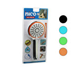 ORTA BOY YUVARLAK- BOMBELİ=10.7CM DUŞ BAŞLIK KADEMELİ KROM GÖVDE- RENKLİ KENAR VAKUMLU SAP:13CM (5224)