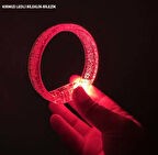 Kırmızı Led Işıklı Baskı Yapılabilen Pilli Bileklik Bilezik 1,5 cm Genişlik (5224)