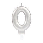 0 Rakam Mum Gümüş Renk (5224)