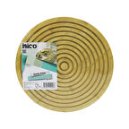 YUVARLAK  ÇAP: 28CM  ÇİFT TARAFLI= DÜZ - KANALLI AHŞAP BAMBU SERVİS SUNUM TAHTASI TEPSİ (5224)