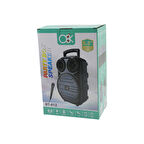 6.5 İNÇ BLUETOOTH WİRELESS MİKROFONLU HOPARLÖR - SPEAKER USB SARJLI AUX - TF - USB  BT-612 (5224)