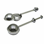 Paslanmaz Çelik Çay Süzgeci Çay Kaşığı Demlik Topu Bitki Çayı Filtresi