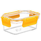 3 Adet Akrilik Saklama Kabı Vakumlu Dikdörtgen Erzak Bakliyat Kabı - 900 ML