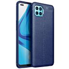 Gpack Oppo Reno 4 Lite Kılıf Niss Silikon Deri GörünümlüNano Glass