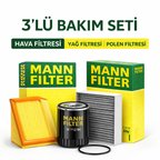 MANN Skoda Octavia 1.5 Benzinli E-Tec Filtre Bakım Seti (2020-2024) 3 Lü