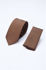 Kahverengi Kuş Gözü Desen  7 Cm  Kravat 1090260100