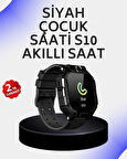 S10 Akıllı Çocuk Saati Siyah Tasarım Adımsayar ve Alarm Fonksiyonu