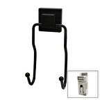 SİYAH - 2Lİ METAL SARKIK ASKI KARE GÜÇLÜ YAPIŞKANLI 8X9X19CM (5314)