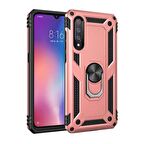 Smcase Xiaomi Mi9 Kılıf Vega Yüzüklü Tank Kapak   Nano Ekran Koruyucu
