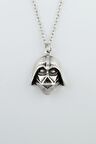 Star Wars - Darth Vader Erkek Kadın Kolye Antik Gümüş Kaplama - 60 cm Düz Zincir