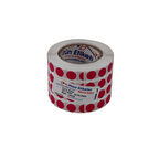 10mm Çap Renkli Zemin Baskılı Etiket, Ruloda 5000 Adet Yan Yana 5 li, Kuşe Rulo Etiketler