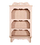 Ahşap Boyanabilir MDF Dekoratif 3 Raflı Duvar Rafı - Terek