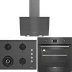 Altus ALA 137 G - ALA 185 GGD - ALA 540 G  Doğalgazlı Gri Ankastre Set