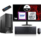 Lenovo Thinkcentre Neo 50T Gen4 Intel I5 12400 8gb 2tb SSD Freedos Fullhd 27 Inç Mon Masaüstü Bilgisayar 12JB005DTRMM04 + Zetta Flash Bellek