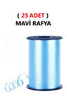 ( 25 Adet ) 200 Metre Rabant Mavi Rafya Şerit Kurdele