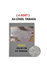 ( 4 Adet ) Linol Tabaka Levha 2,5 mm A4 Boyutunda 1. Kalite Linol Muşamba Gri