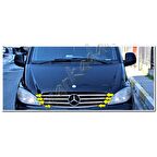 Markadan Mercedes Vito Krom Ön Panjur 2004-2010 7 Parça Paslanmaz Çelik